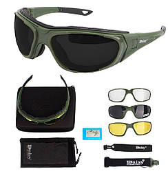 Окуляри тактичні Daisy c9 олива спортивні захисні з поляризацією + 4 змінних лінзи