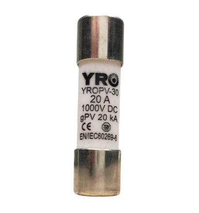 Запобіжник ETI 10x38 gPV 20A 1000V (30kA)