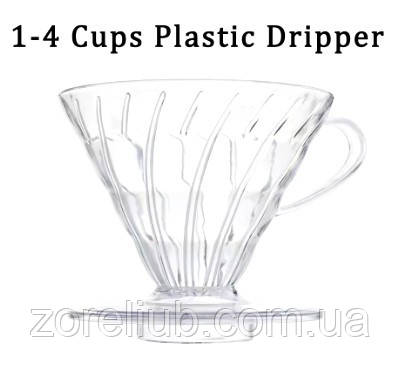 Пуровер Воронка Dripper для заварювання кави, для проливної кави на 1-4 чашки