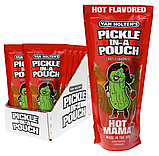 Кислий гострий огірок Van Holten's Pickles Hot Mama Pickle In A Pouch 140г, фото 7