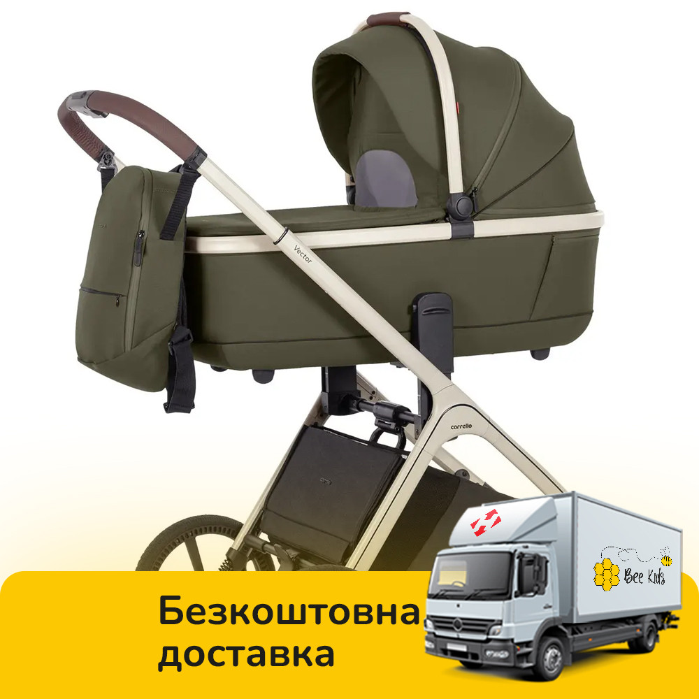 Коляска універсальна 2в1 CARRELLO Vector CRL-6550 Deep Green Зелена, фото 1