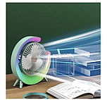 Вентилятор настільний із підсвіткою RGB 10039, синій, фото 7