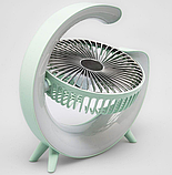 Вентилятор настільний із підсвіткою RGB 10039, синій, фото 3