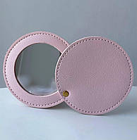 Компактне складне дзеркало рожеве