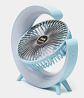 Вентилятор настільний із підсвіткою RGB 10039, синій