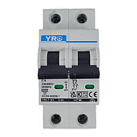 Автоматичний вимикач YRL7-63 AC Circuit Breaker 6KA 2P 230Vac 16A