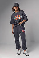 Жіночий спортивний костюм з написом Michigan - темно-сірий цвет, L (є розміри)