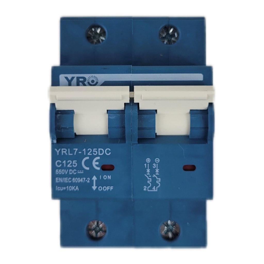 Автоматичний вимикач YRL7-125DC Circuit Breaker 550V 2P 125A