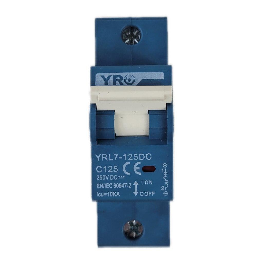 Автоматичний вимикач YRL7-125DC Circuit Breaker 250V 1P 125A