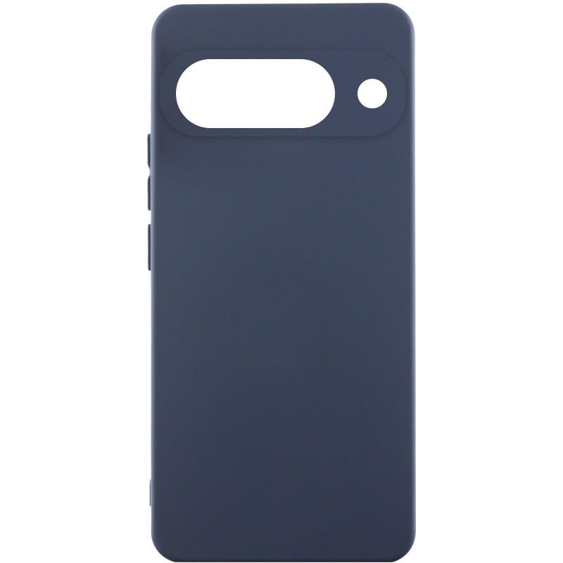 Чохол Silicone Cover Lakshmi Full Camera (AA) для Google Pixel 9a | Мікрофібра Синій / Midnight Blue, фото 1