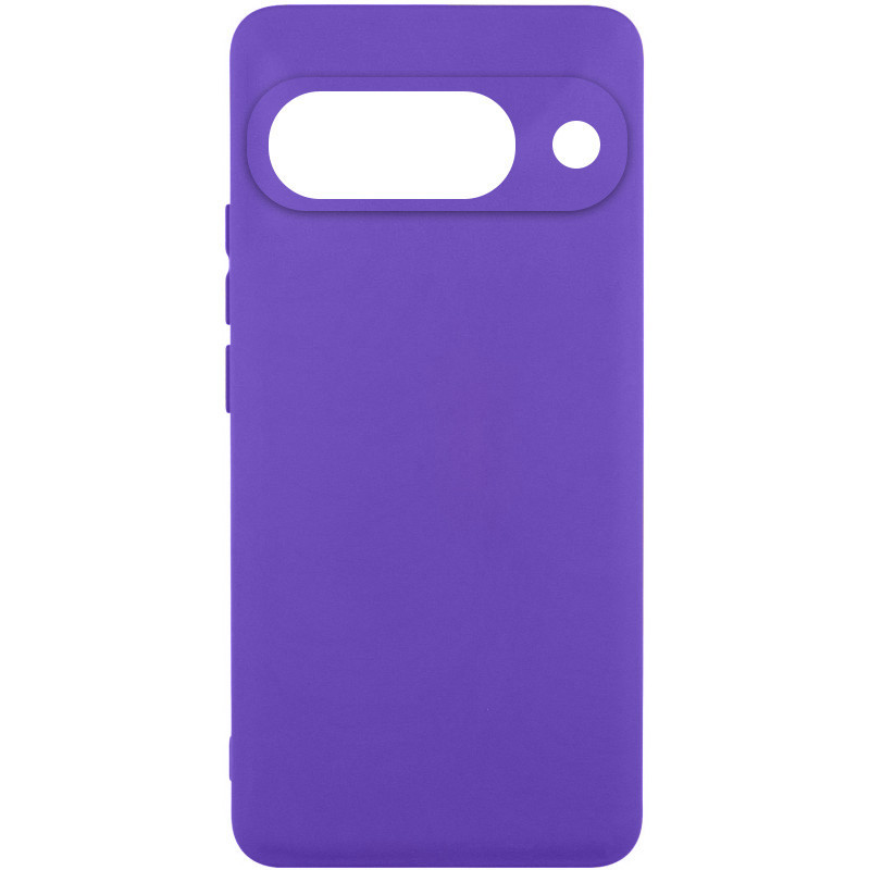 Чохол Silicone Cover Lakshmi Full Camera (AAA) для Google Pixel 9 | Мікрофібра Фіолетовий / Amethyst, фото 1