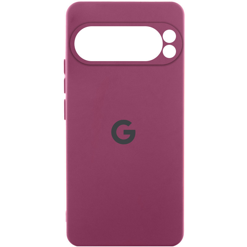Чохол Silicone Cover Lakshmi Full Camera (AAA) with Logo для Google Pixel 9 Pro | Бордовий / Plum, фото 1