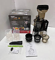 Соковижималка з мороженицею 3 в 1 3000Вт Zepline ZP-6058. Шнековий соковитискач з чашею 0.3л. Електросоковижималка холодний віджим