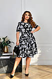 Яскраве коротке каскадне плаття великих розмірів (р.50-60). Арт-2687/5, фото 4