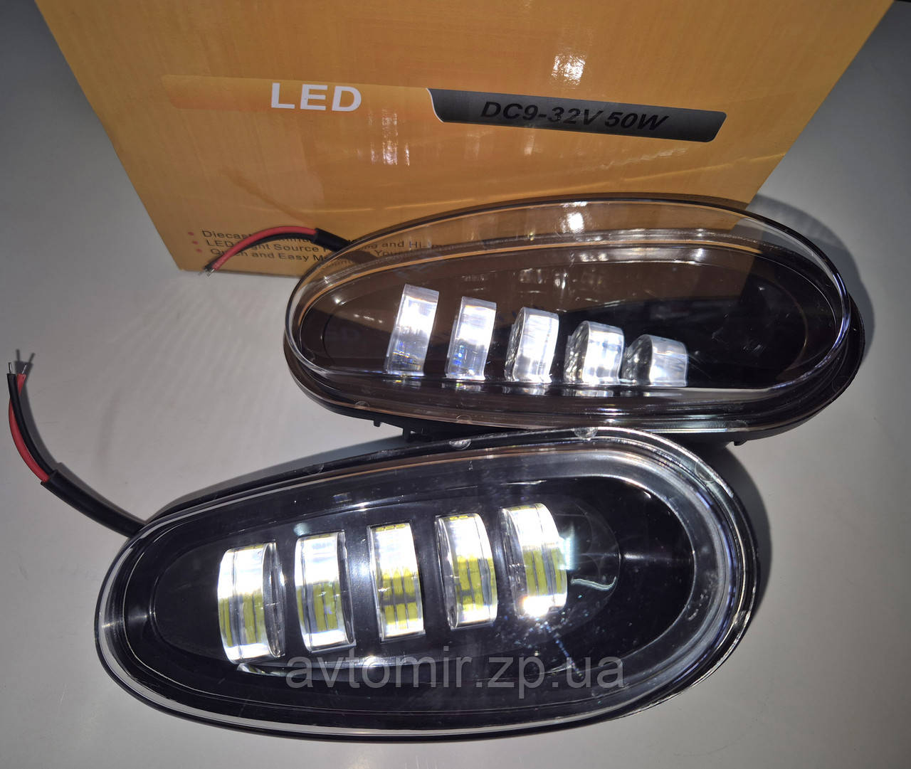 Фари протитуманні з LED лінзою Ланос,Lanos, Сенс,Sens GROG