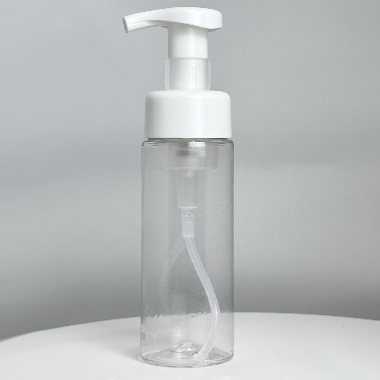 Флакон пластиковий прозорий "Фокс" 170 мл стандарту 42/410 з білим дозатором піноутворювачем, фото 1