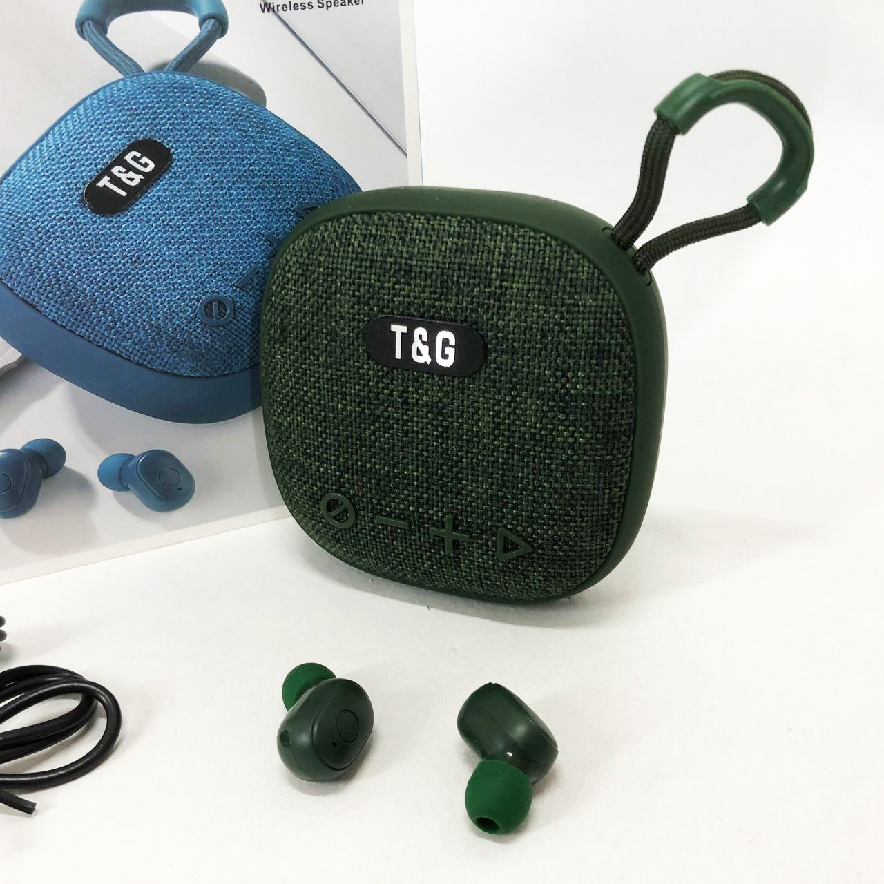 Колонка-Bluetooth із навушниками TG813. Колір: зелений, фото 1