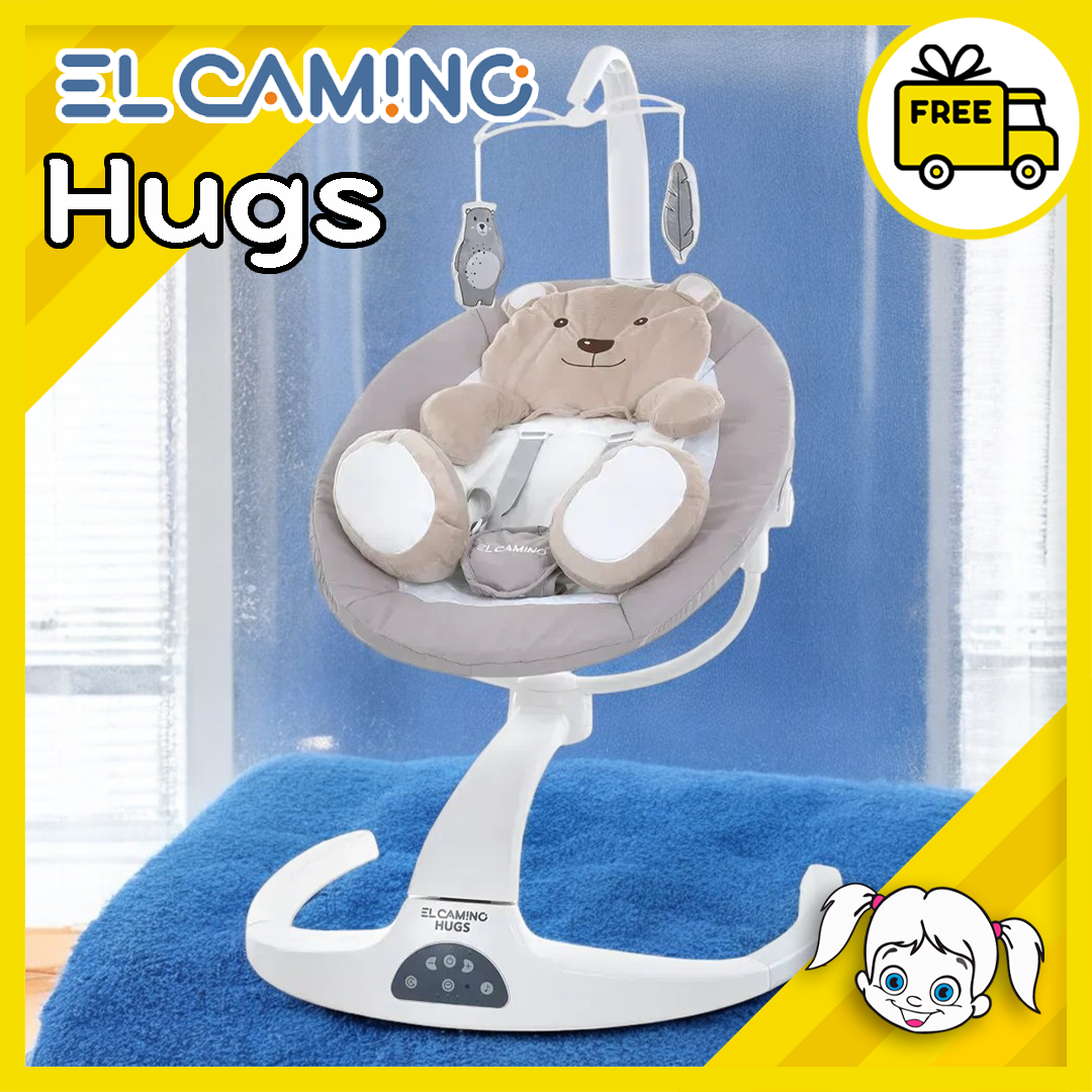 Дитячий заколисуючий центр шезлонг гойдалки EL Camino Hugs ME 1077 з музикою, таймером, на радіокеруванні