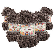 Упаковка Alize Puffy Fine NEW, Кавовий No305, 5 шт.