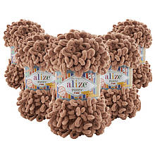 Упаковка Alize Puffy Fine NEW, Какао No261, 5 шт.