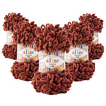 Упаковка Alize Puffy Fine NEW, Теракот No90, 5 шт.