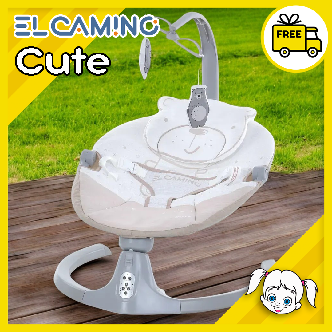 Дитячий заколисуючий центр шезлонг гойдалки El Camino Cute ME 1116 з музикою, таймером, на радіокеруванні