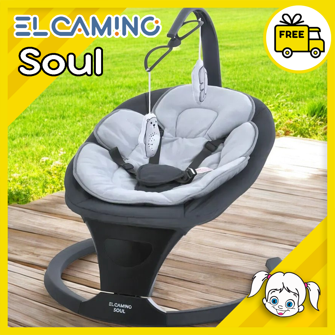 Дитячий заколисуючий центр шезлонг гойдалки El Camino Soul ME 1175 з музикою, таймером, на радіокеруванні