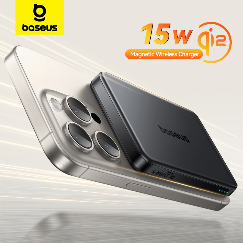 Baseus Qi2 Magnetic Power Bank 10000mAh Fast Charge Wireless Charging 22,5W Зовнішній зарядний пристрій