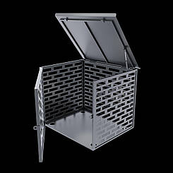 Бокс для генератора 1000х800х800 перфорований Антивандальний вуличний з вухом для замку БГПдв-03 з дном