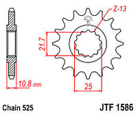 Звезда передняя JT JTF1586.15