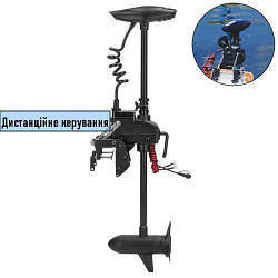 Електромотор для човна Haswing Cayman T-55Bl. 55lbs; 12V. Індикація. Транцеве кріплення. Чорний. Човновий електромотор.