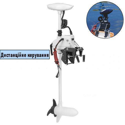 Електромотор для човна Haswing Cayman T-55Wt. 55lbs; 12V. Індикація. Транцеве кріплення. Чорний. Човновий електромотор.