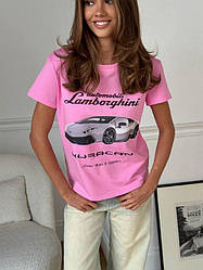 Базова жіноча бавовняна футболка трендові яскраві принти Sf1318