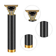 Машинка (триммер) для стрижки волосся та бороди T9, 4 насадки (1.5, 2, 3, 4 мм), 1х18650, фото 3