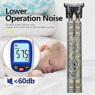 Машинка (триммер) для стрижки волосся та бороди T9-1 BRONZE, Li-Ion акум., 4 насадки (1.5, 2, 3, 4 мм), фото 6