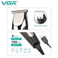 Тример VGR V-059, 4 насадки, LED display, фото 5