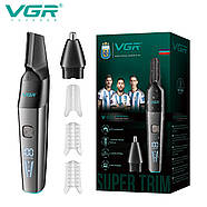 Тример VGR 2 в 1 V-603, 2 насадки (для носу та волосся), IPX5, фото 3