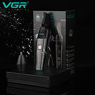 Тример VGR 2 в 1 V-603, 2 насадки (для носу та волосся), IPX5, фото 5