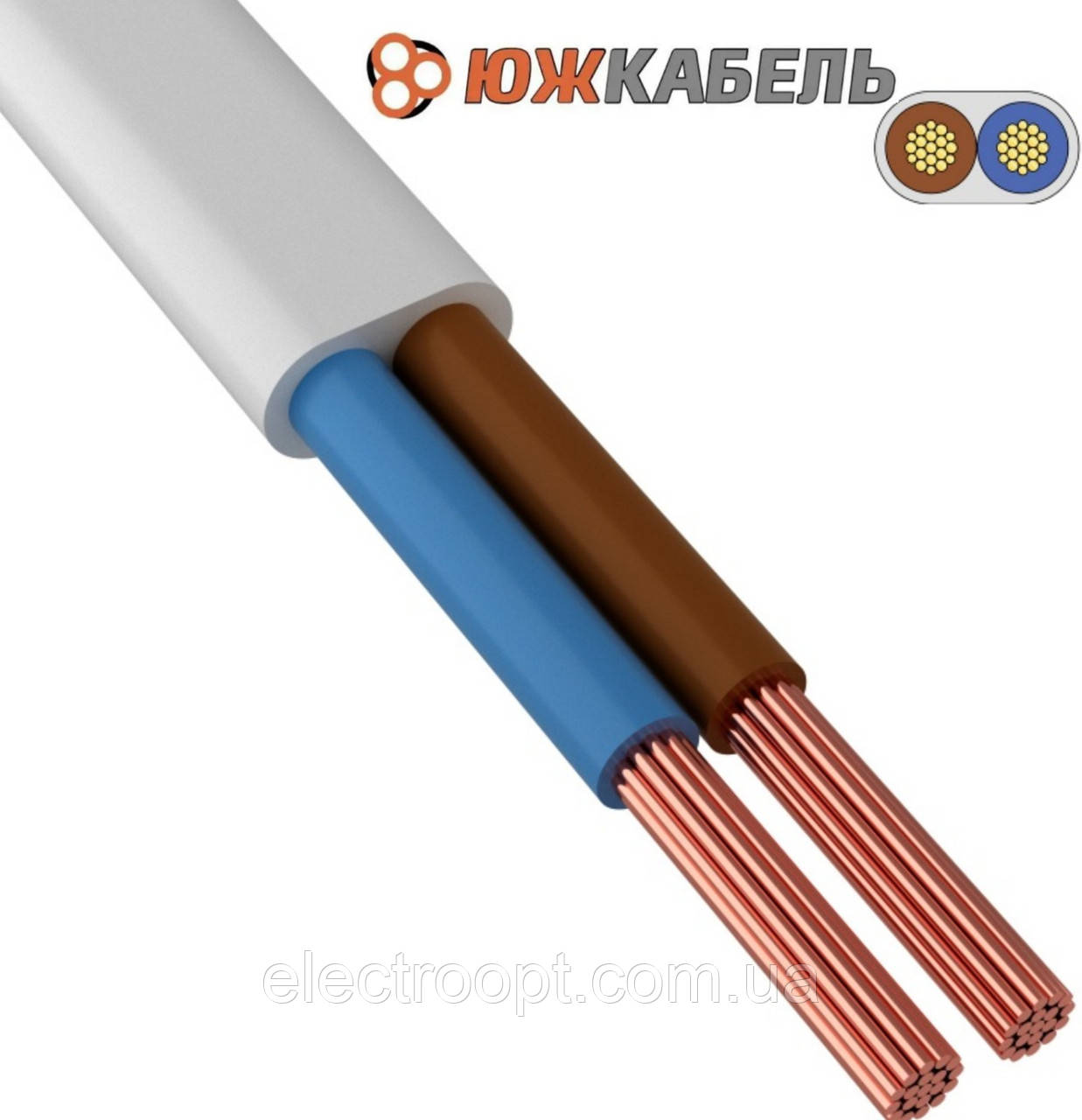 Мідний дріт ШВВП 2×0.75 Южкабель повномірний (кратно 5 м)