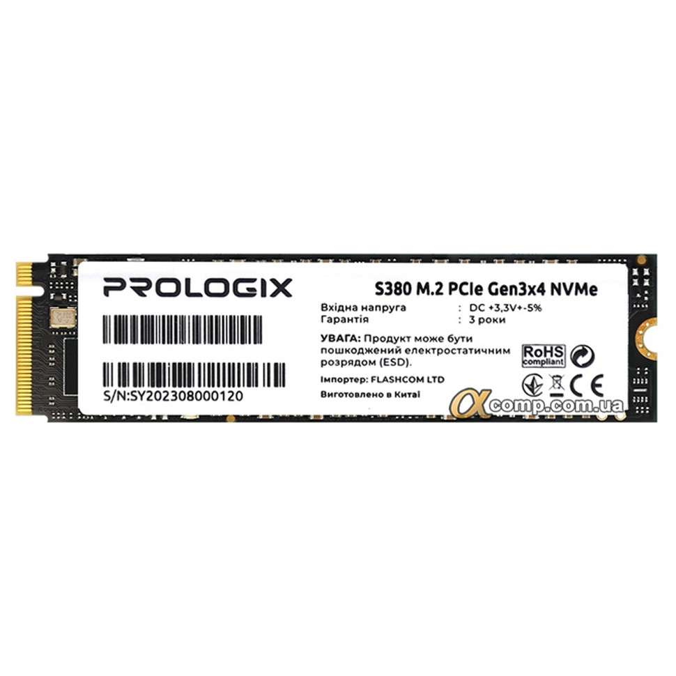 Накопичувач SSD M.2 512Gb Prologix S380 2280