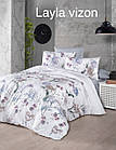 Комплект постільної білизни полуторний розмір First Сhoice ранфорс Layla vizon
