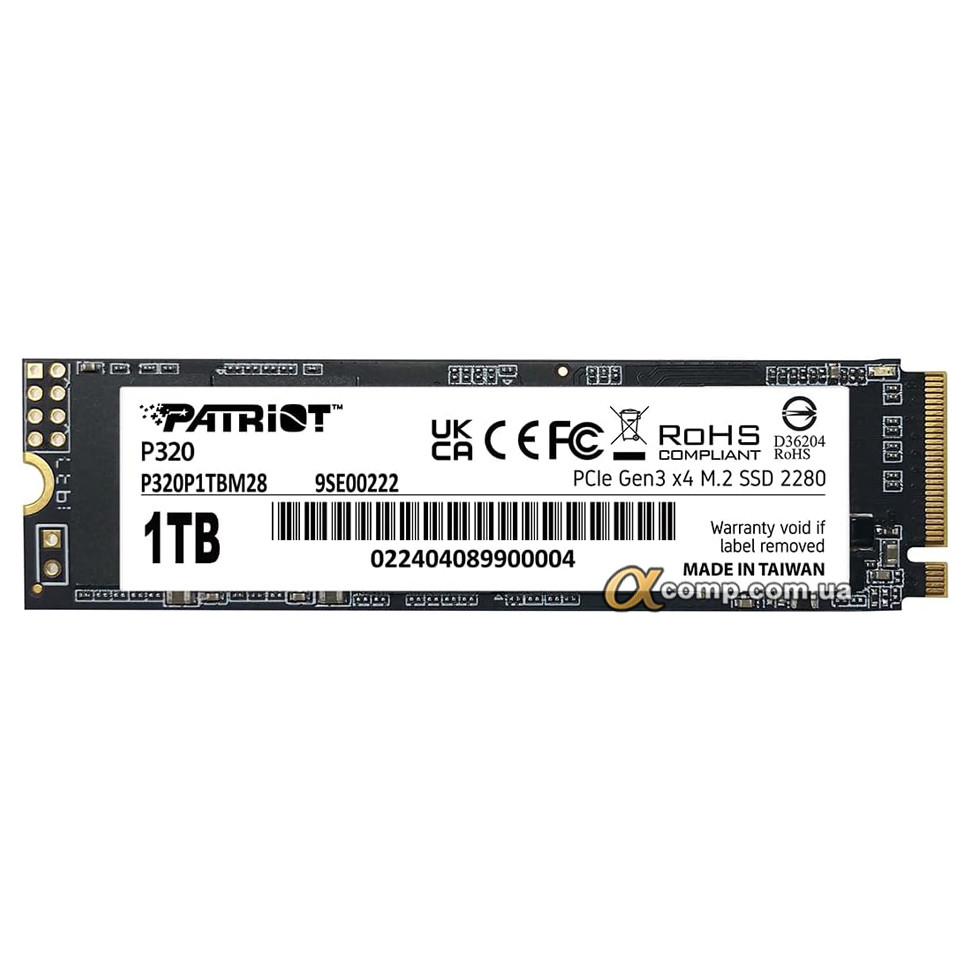 Накопичувач SSD M.2 128Gb Patriot P320 2280