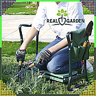 Садовий складаний стілець-колінник 3в1 + 2 органайзери (сумки для інструментів), фото 2