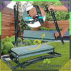 Садовий складаний стілець-колінник 3в1 + 2 органайзери (сумки для інструментів), фото 5