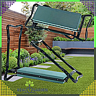 Садовий складаний стілець-колінник 3в1 + 2 органайзери (сумки для інструментів), фото 8