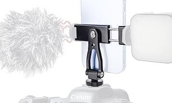 Металеве кріплення 360° для телефону з двома холодними черевиками, фото 2