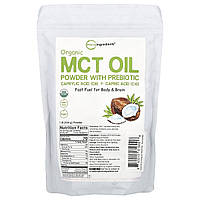 Micro Ingredients, органічна олія з MCT у порошку з пребіотичною клітковиною, 454 г (1 фунт)