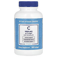 The Vitamin Shoppe, вітамін C, 1000 мг, 100 капсул (500 мг в 1 капсулі)