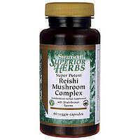 Гриби Рейша, Super Potent Reishi Mushroom Complex, Swanson, 60 капсул