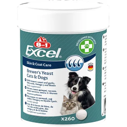 Вітаміни для собак та котів 8in1 (8в1) Excel Brewers Yeast підтримка здоров'я шкіри та шерсті 260 шт